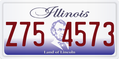 IL license plate Z754573