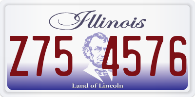 IL license plate Z754576