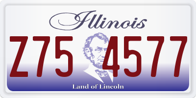 IL license plate Z754577
