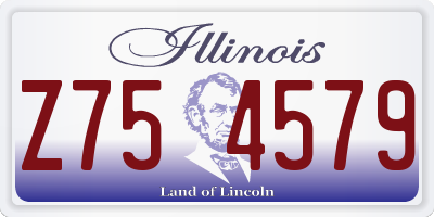 IL license plate Z754579