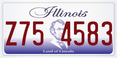 IL license plate Z754583