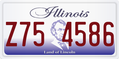 IL license plate Z754586