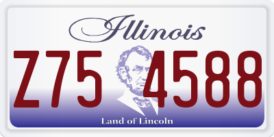 IL license plate Z754588