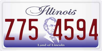 IL license plate Z754594