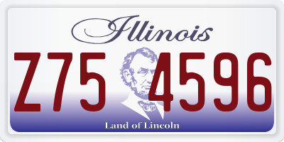 IL license plate Z754596