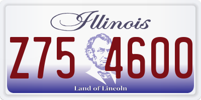 IL license plate Z754600
