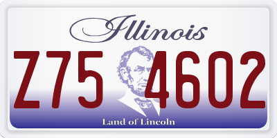 IL license plate Z754602