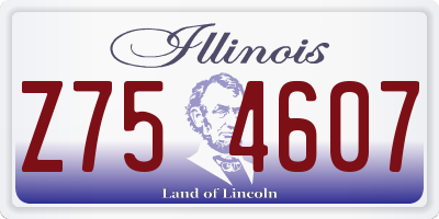 IL license plate Z754607