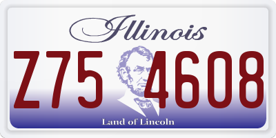 IL license plate Z754608