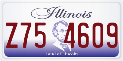 IL license plate Z754609
