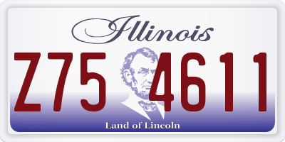 IL license plate Z754611