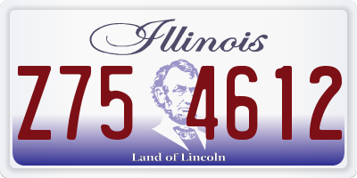 IL license plate Z754612