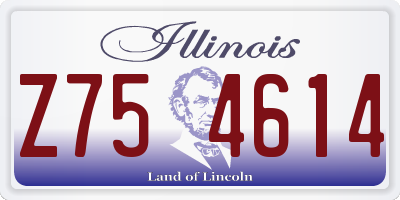 IL license plate Z754614