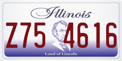 IL license plate Z754616