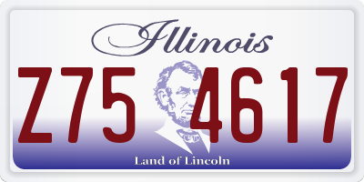 IL license plate Z754617