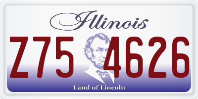 IL license plate Z754626