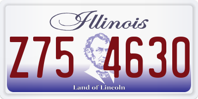 IL license plate Z754630