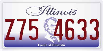IL license plate Z754633