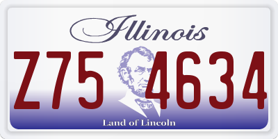 IL license plate Z754634