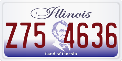 IL license plate Z754636