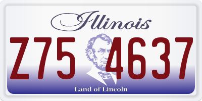 IL license plate Z754637