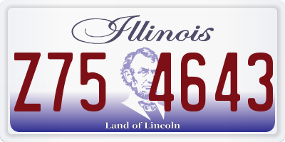 IL license plate Z754643