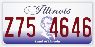 IL license plate Z754646
