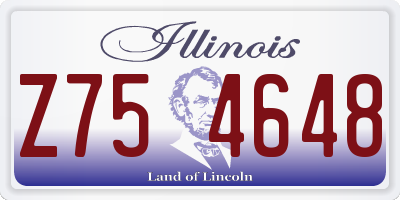 IL license plate Z754648