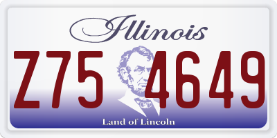 IL license plate Z754649