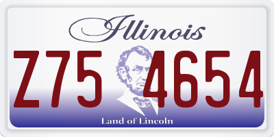 IL license plate Z754654