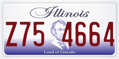 IL license plate Z754664