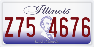 IL license plate Z754676