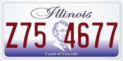 IL license plate Z754677