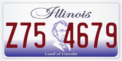 IL license plate Z754679