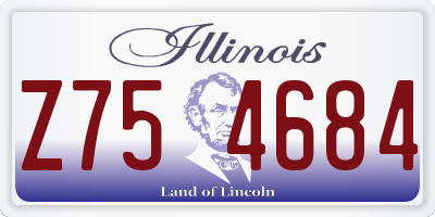 IL license plate Z754684