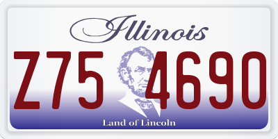 IL license plate Z754690