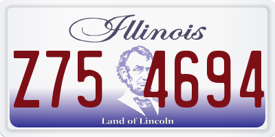 IL license plate Z754694