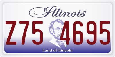 IL license plate Z754695