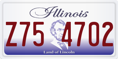 IL license plate Z754702