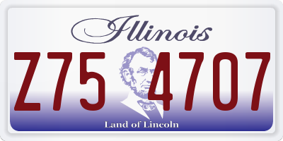 IL license plate Z754707