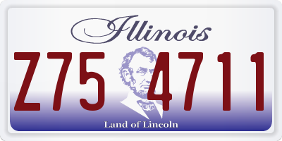 IL license plate Z754711
