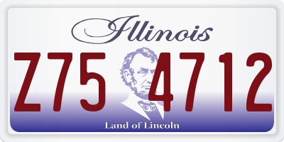 IL license plate Z754712