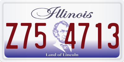 IL license plate Z754713