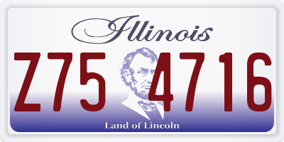 IL license plate Z754716
