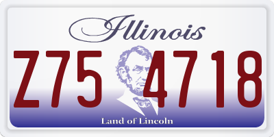 IL license plate Z754718