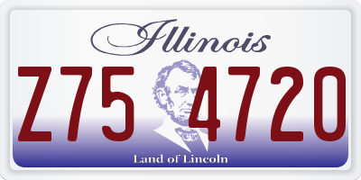 IL license plate Z754720