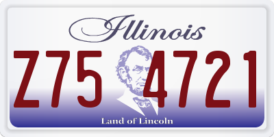 IL license plate Z754721