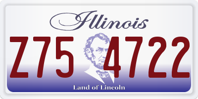 IL license plate Z754722