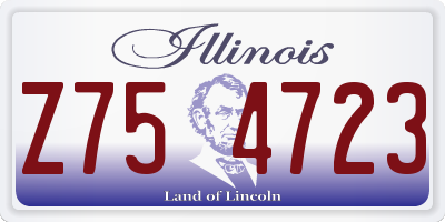 IL license plate Z754723