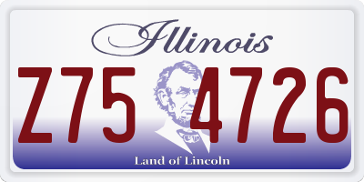 IL license plate Z754726